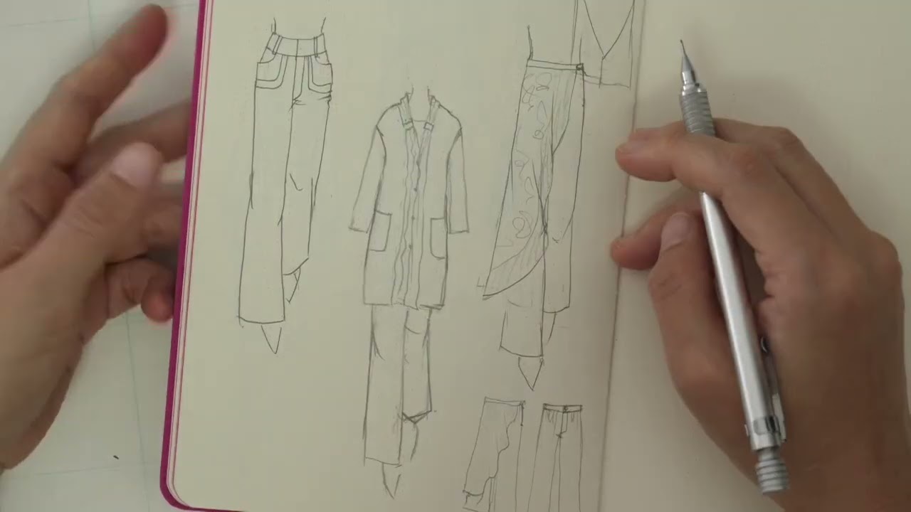 【洋裁の学校】おうちで洋裁７１５　ギャザーパンツ　構想・製図１（前パンツ１）