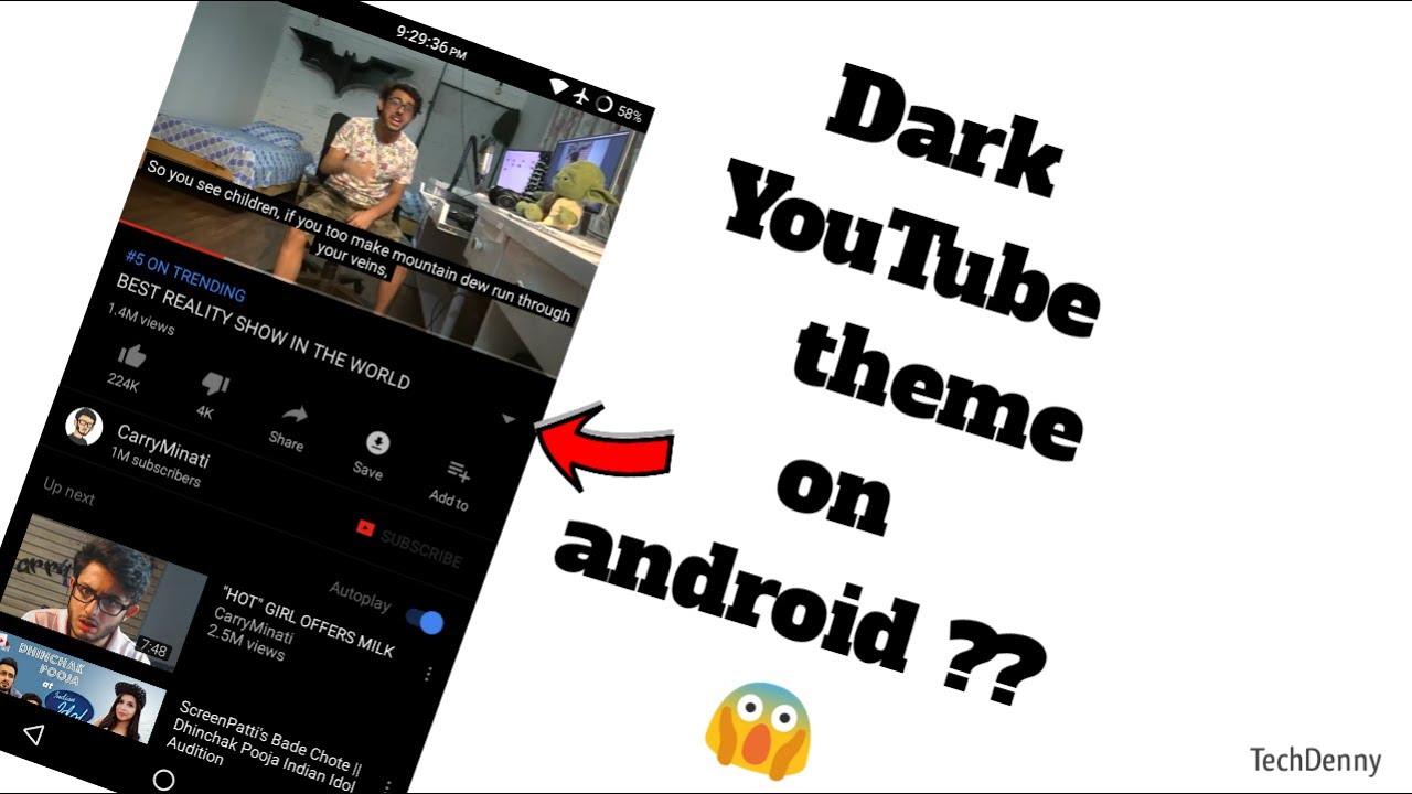 How to get dark theme on YouTube app