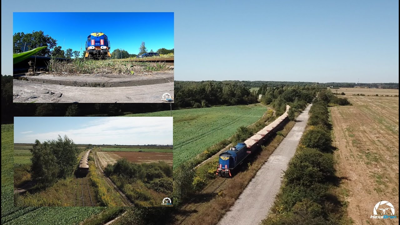 Kolej Piaskowa - transport piasku na Most  Podsadzkowy Wojciech 2020 DJI Mavi Pro / GoPro 7