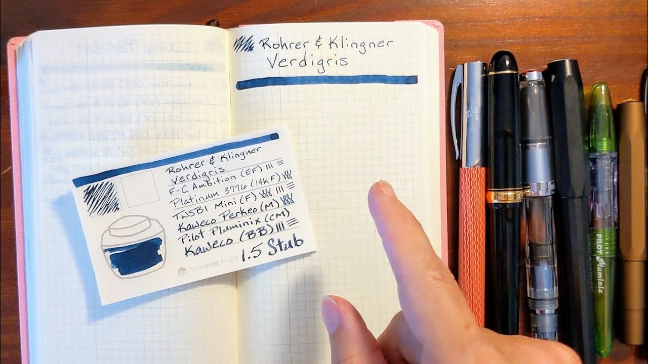 Rohrer & Klingner Verdigris and Fountain Pens