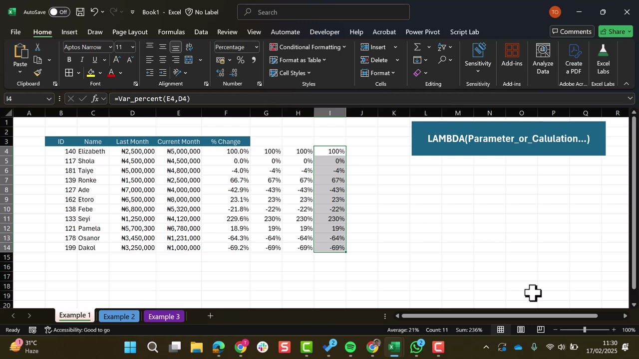 LAMBDA function: How to write and use the Excel lambda function
