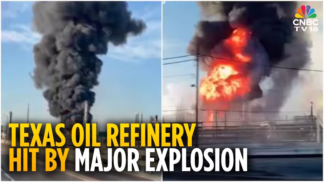 Мощный взрыв потряс нефтеперерабатывающий завод в Техасе, виден густой дым | Взрыв на нефтеперера...