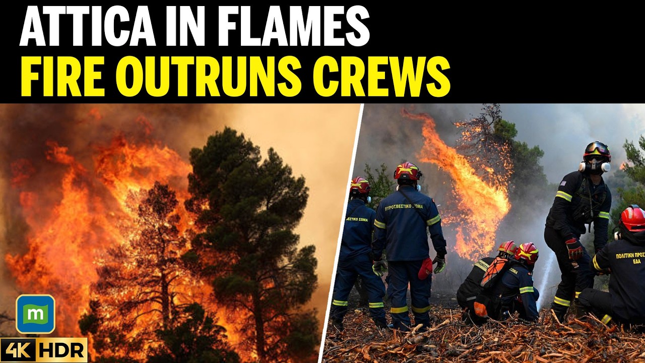 Attica Wildfire Rages After Deadly Helicopter Collision Claims Two Crew Members&rsquo; Lives