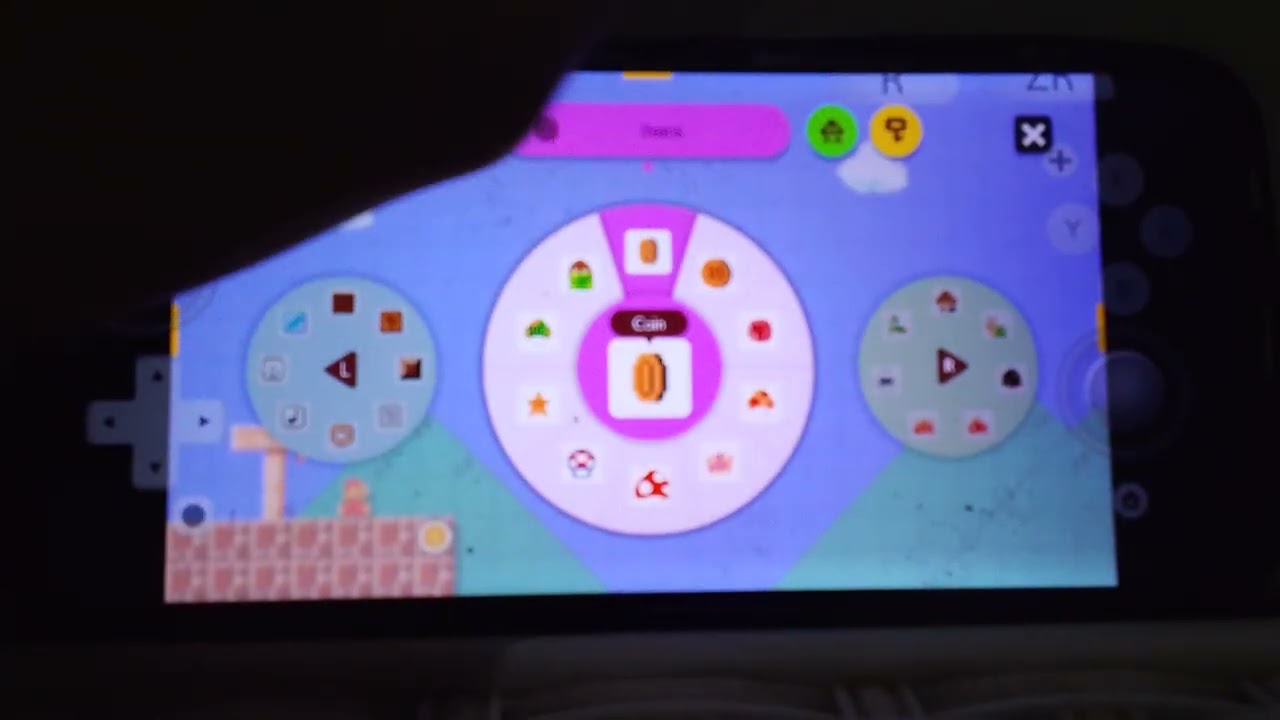 Modded custom theme in super Mario Maker 2 Eden emulator switch menu 0.0.4 rc3