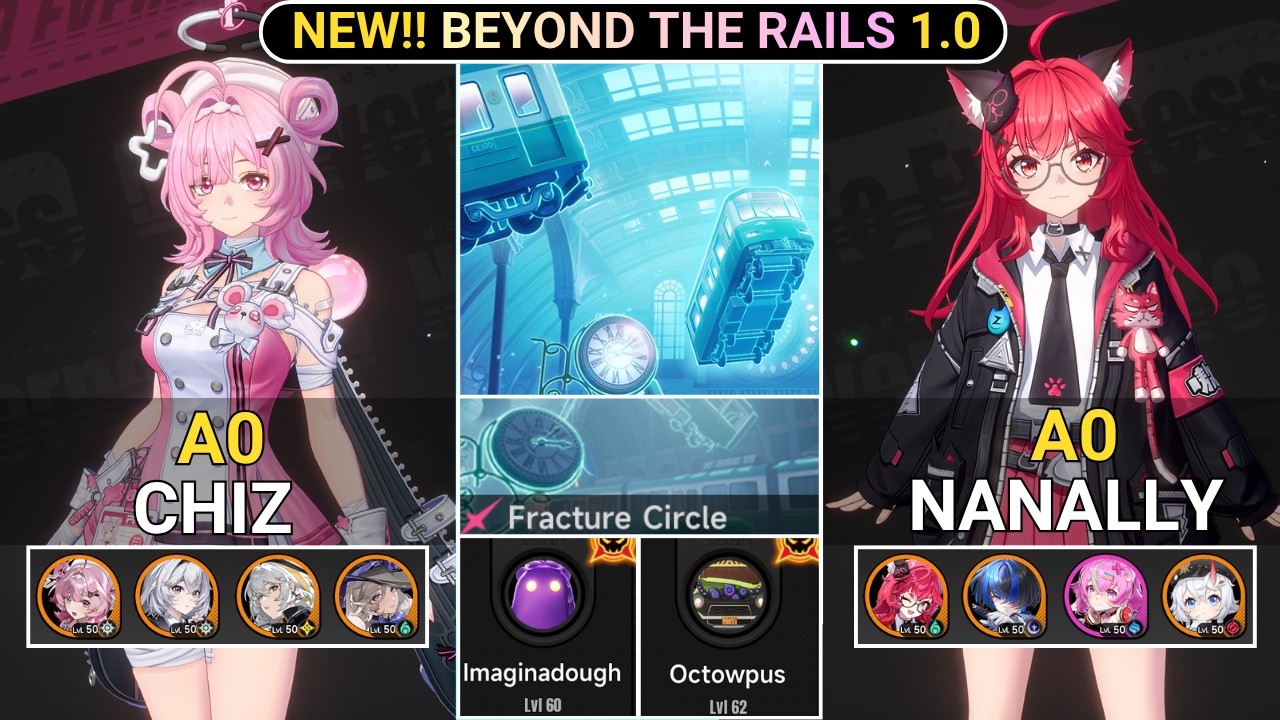 NEW GACHA GAME! F2P WP! A0 Chiz & Nanally VS Stage 6+7+8 in Fracture Circle Beyond The Rails NTE 1.0