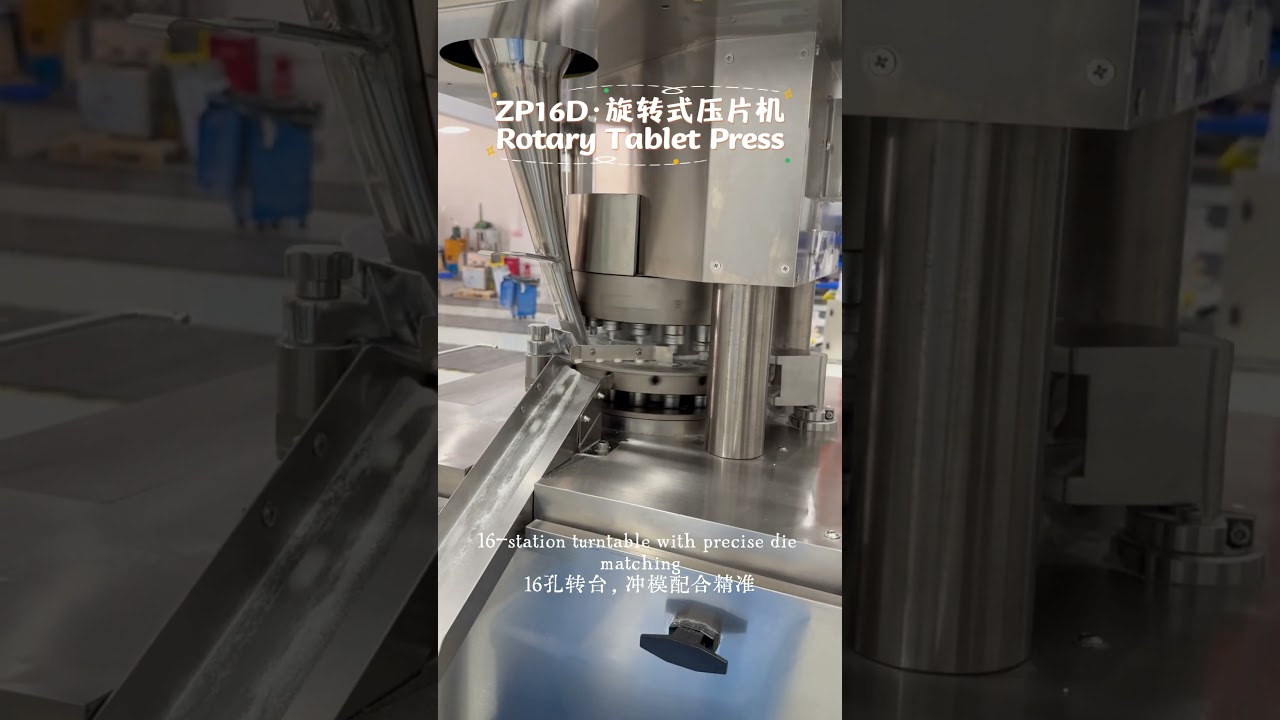 ZP16D Rotary Tablet Press | 38,400 Tablets/Hour Production  #tabletpress #pharmamachinery
