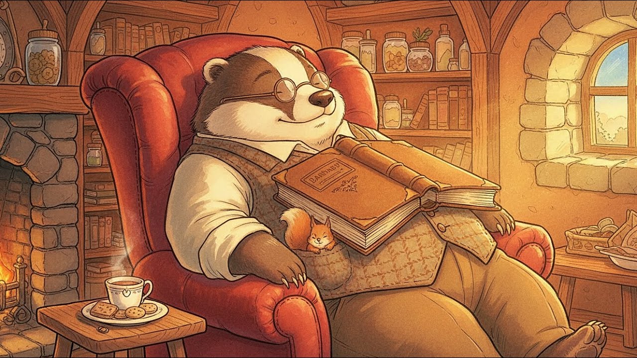 🐿️ The Tiny Squirrel & The Grumpy Badger | A Ghibli-Style Winter Tale ❄️✨ | Naptime Stories