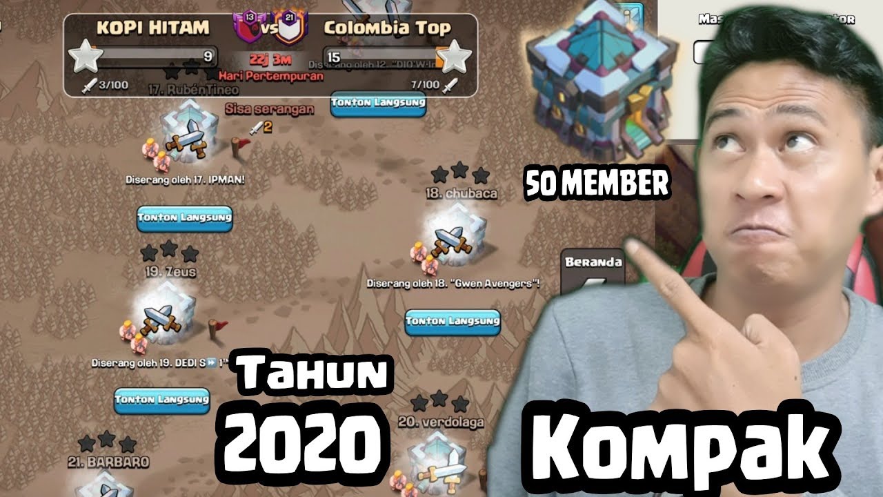 Clan WAR TOP INDO KOPI HITAM ALL TH 13,Serangan terakhirku Bikin Anu COC INDONESIA