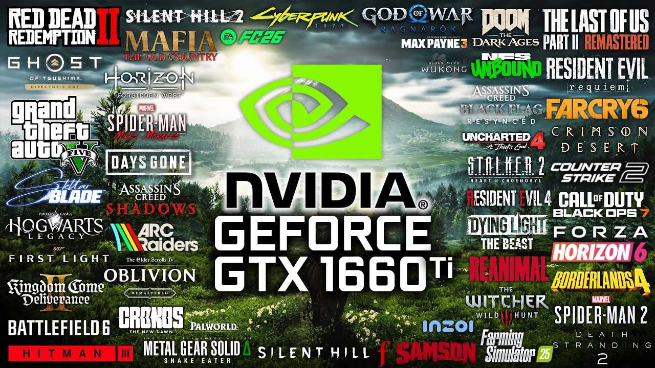 GTX 1660 Ti в 2026 году &mdash; Тест в 77 играх