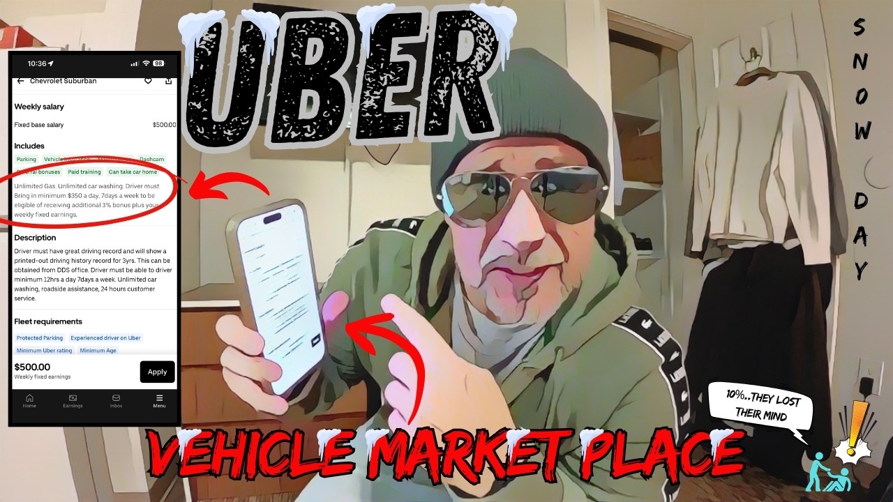 Uber Vehicle Marketplace: Rentals, Fixed Pay, Percent Spits, Vs Buying Your Own Vehicle (Snowed In)