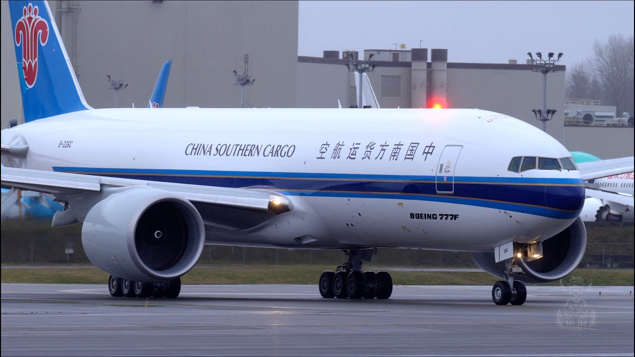 China Southern Cargo 777-F Takeoff From Paine Field