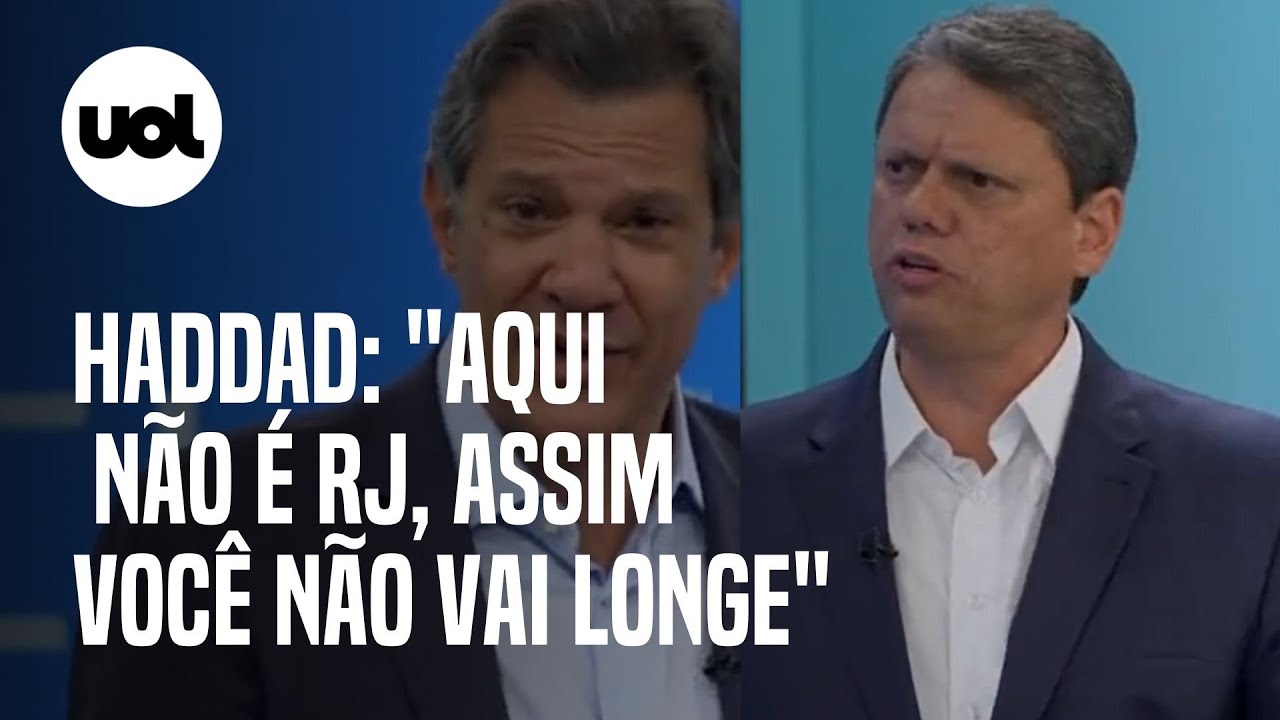 Debate na Globo: Haddad e Tarcísio discutem sobre caso Paraisópolis