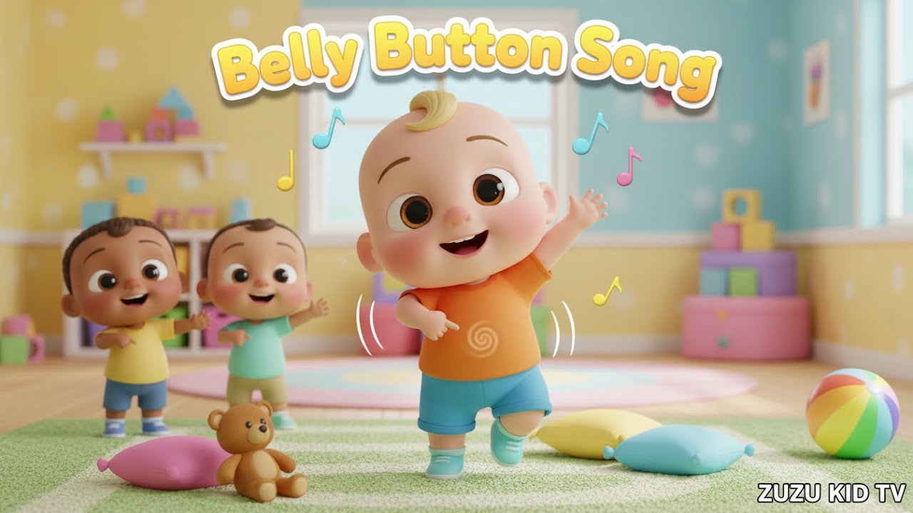 Belly Button Song – Nursery Rhyme, Toddler Body Fun, and Movement Learning with Zuzu