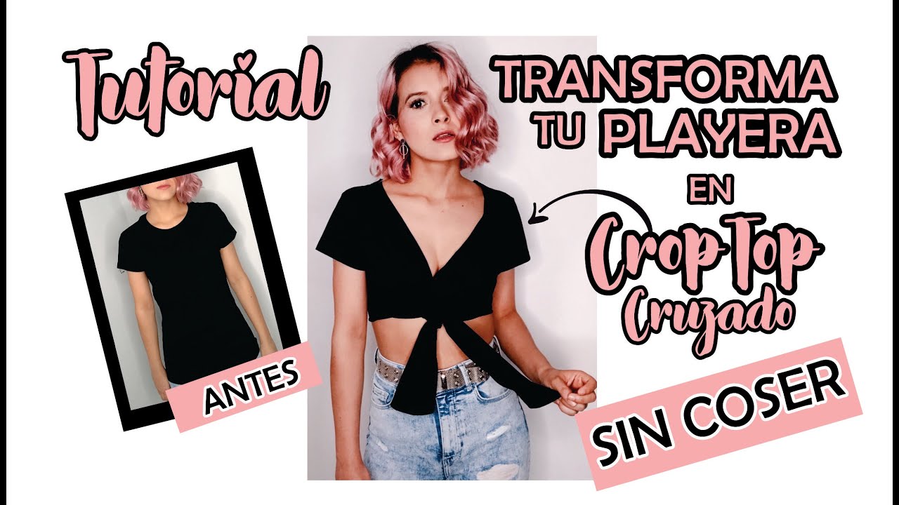 DIY Transforma tu Playera en Crop Top Cruzado