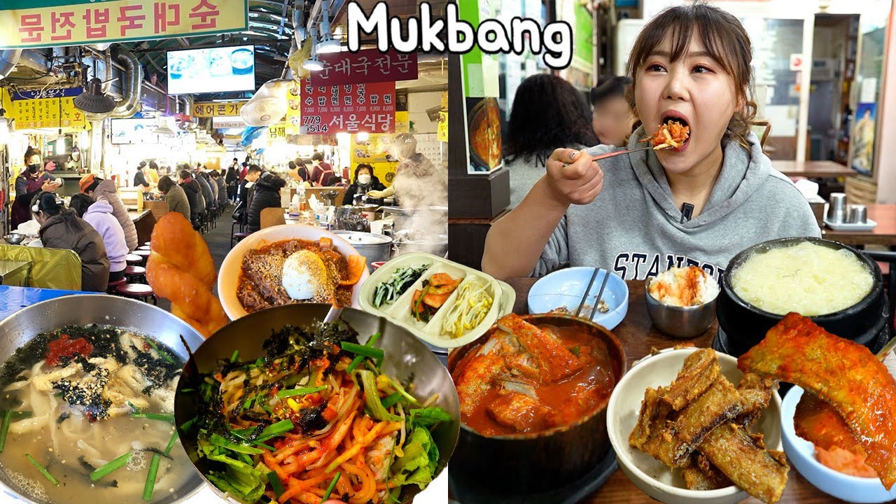 Mukbang | Сеульский рынок Намдэмун!🍜 Небеса вкусной еды и привлекательных торговых мест. 🍚