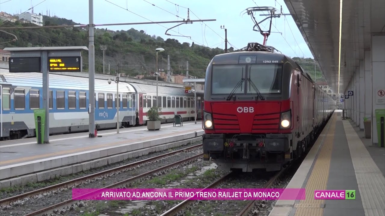 Arrivato ad Ancona il primo treno Railjet da Monaco