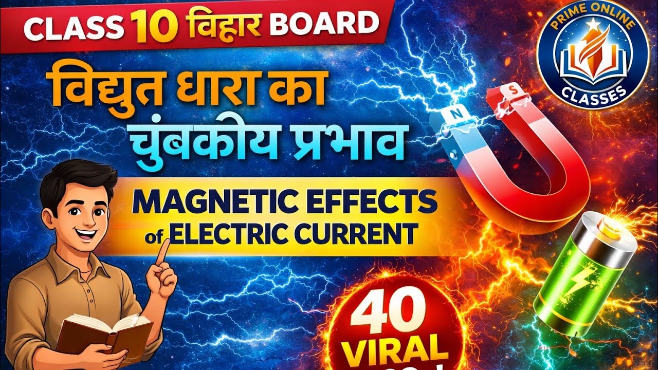 Class 10 Physics | Magnetic Effect of Electric Current 🔥 | 40 VVI MCQs | BSEB Board 2026#physics 