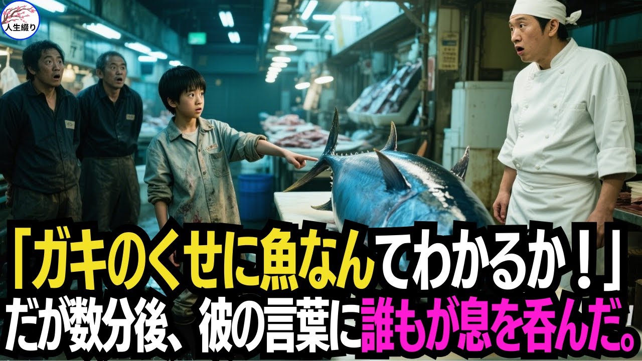 「ガキのくせに魚なんてわかるか！」築地市場で笑われた16歳の荷運びの少年。だが、彼の一言で全員が凍りついた…｜人生逆転 #いい話 #感動する話 #朗読