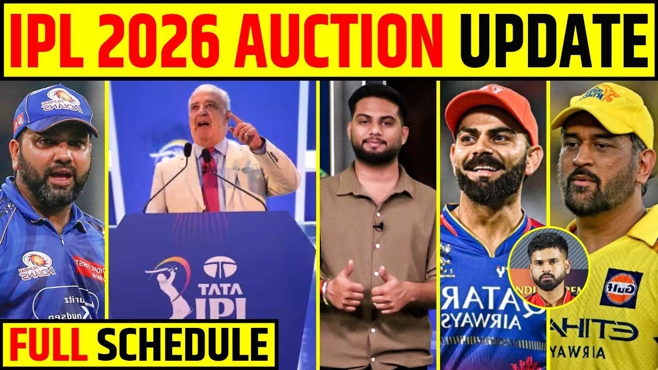 🔴BIG BREAKING : IPL 2026 AUCTION UPDATE &mdash; FULL SCHEDULE RELEASED!