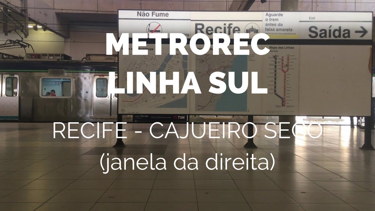 🇧🇷Ⓜ️ CBTU Recife - Linha Sul - Recife ➜ Cajueiro Seco (janela da direita)
