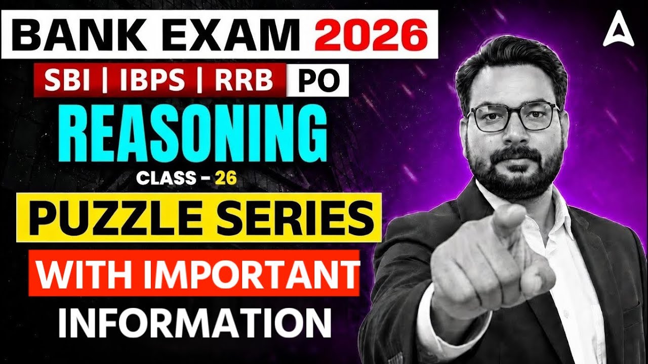 Bank Exams 2026 Reasoning | Puzzle Series Special Ep 26 For SBI, IBPS & RRB PO 2026 | By Saurav Sir