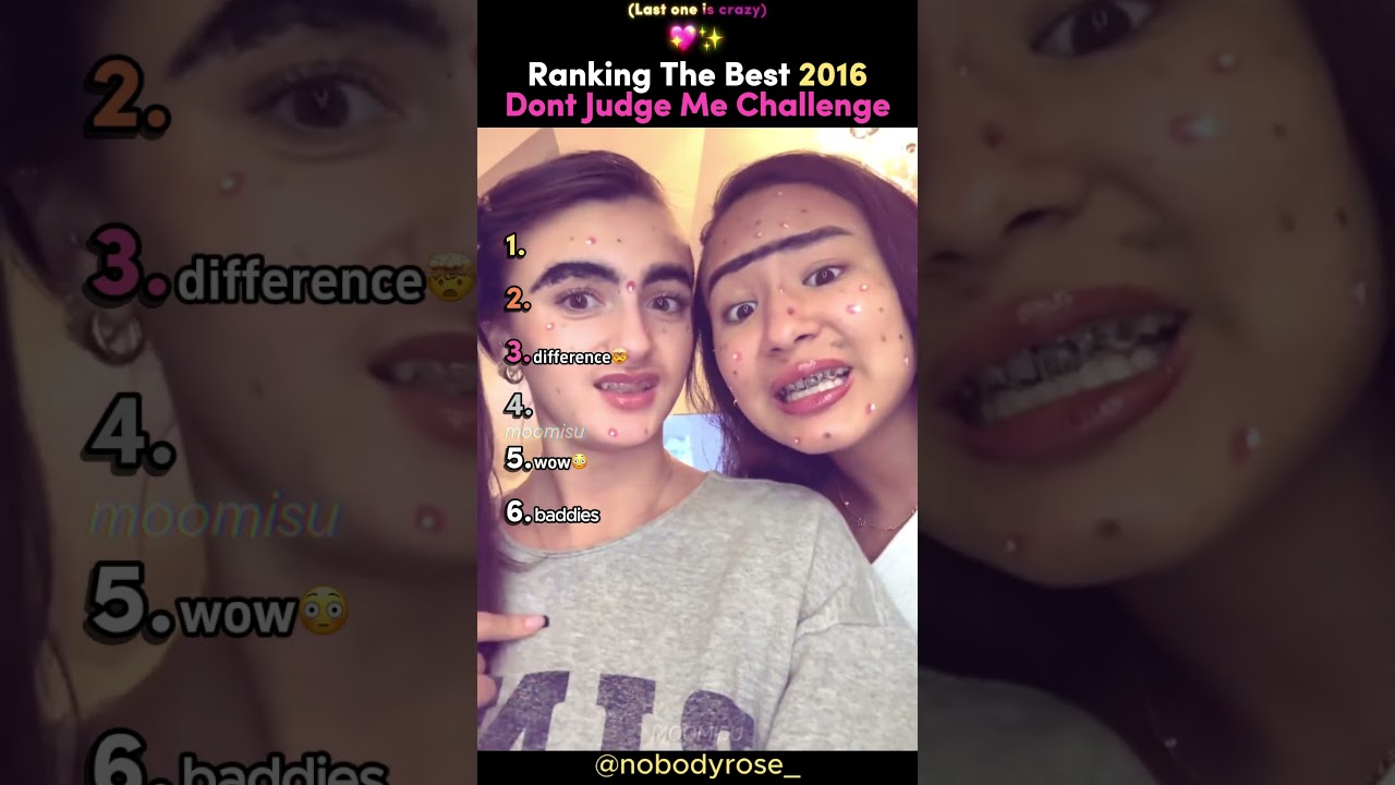 Ranking BEST 2016 Don't Judge Me Challenge 💖✨#tiktokviral