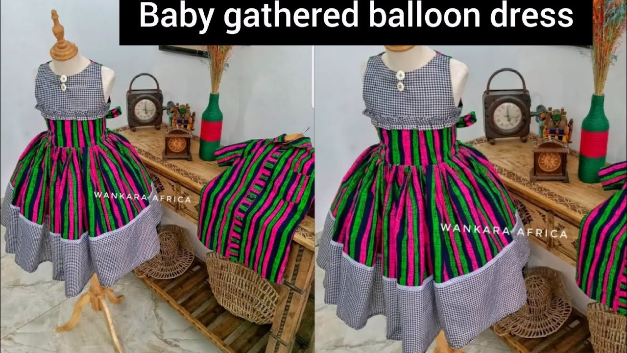 how to cut and sew a baby gathered balloon gown part2