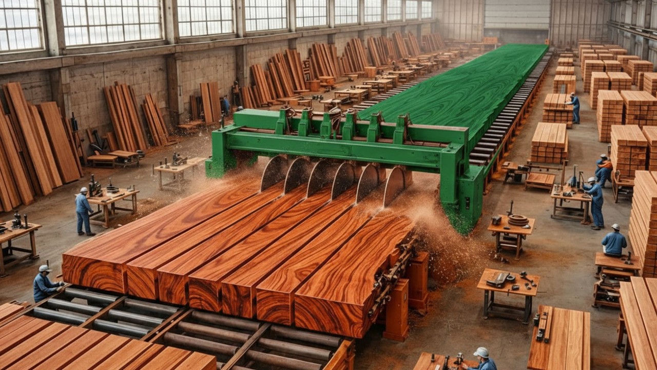 INSIDE A TEAK LUMBER MILL: FROM PLANTATION LOGS TO MARINE-READY BOARDS