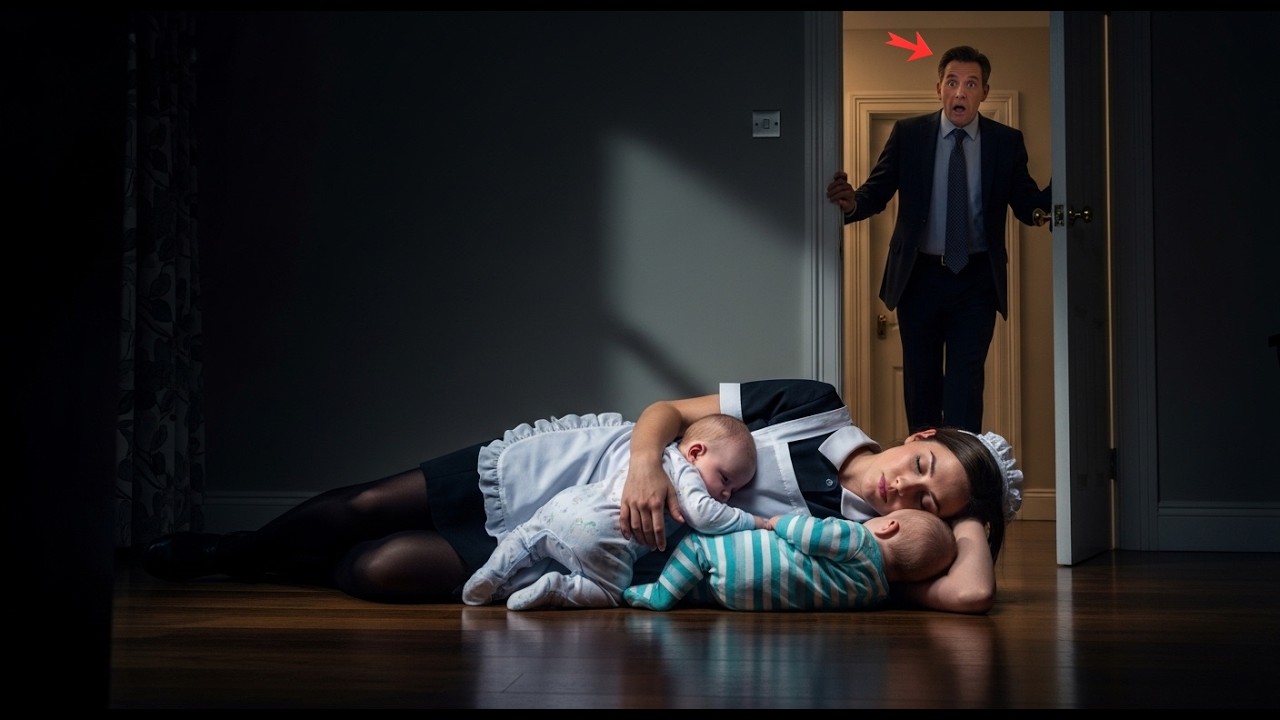 MILLIONAIRE CEO FOUND THE MAID SLEEPING ON THE FLOOR WITH THE TWINS -- And Then What Happened......