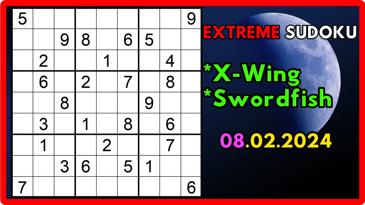 Sudoku - EXTREME | ExtremeSudoku.info | 08 Şubat 2024