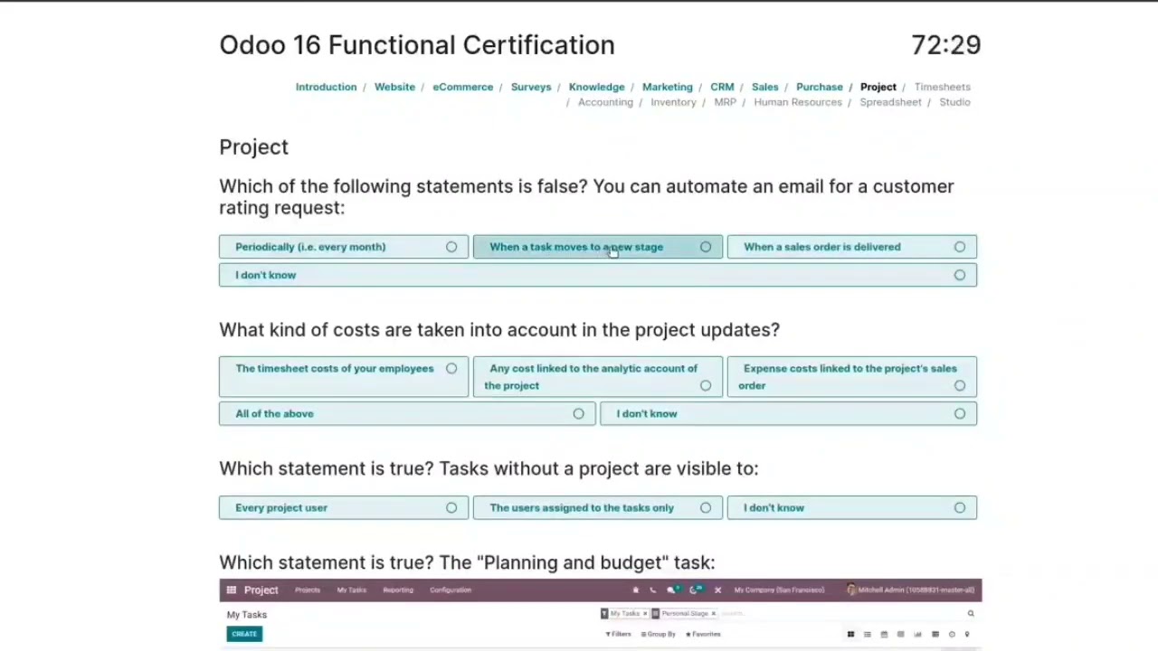 Odoo 16 Certification Exam