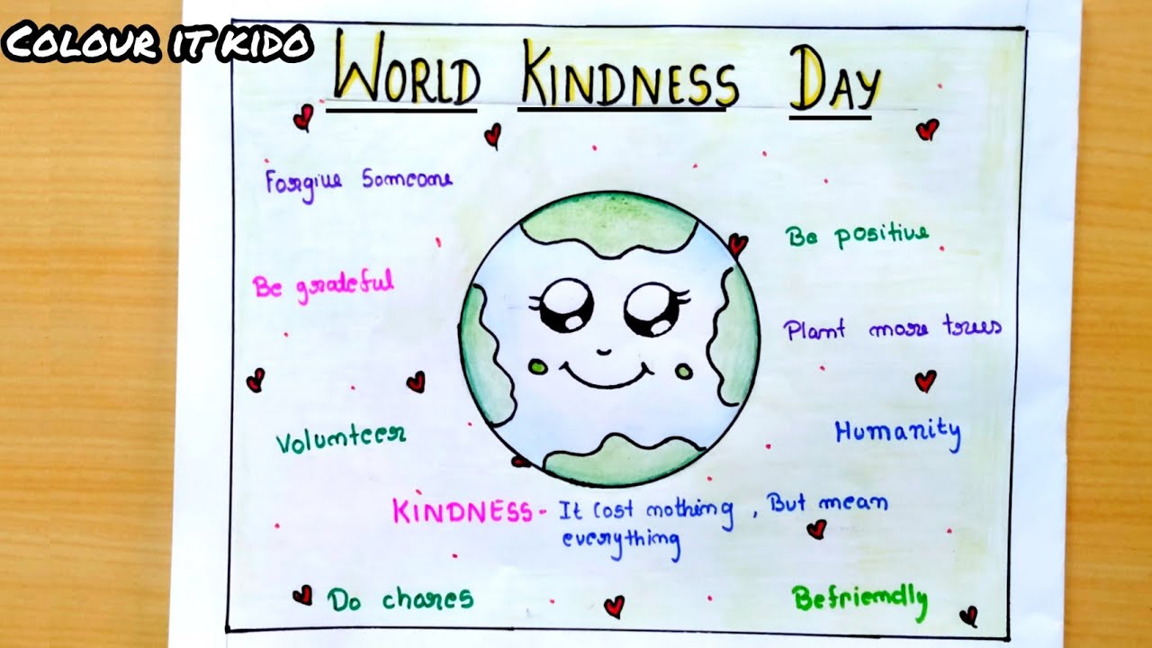 World kindness day | World kindness day Drawing | World kindness day poster
