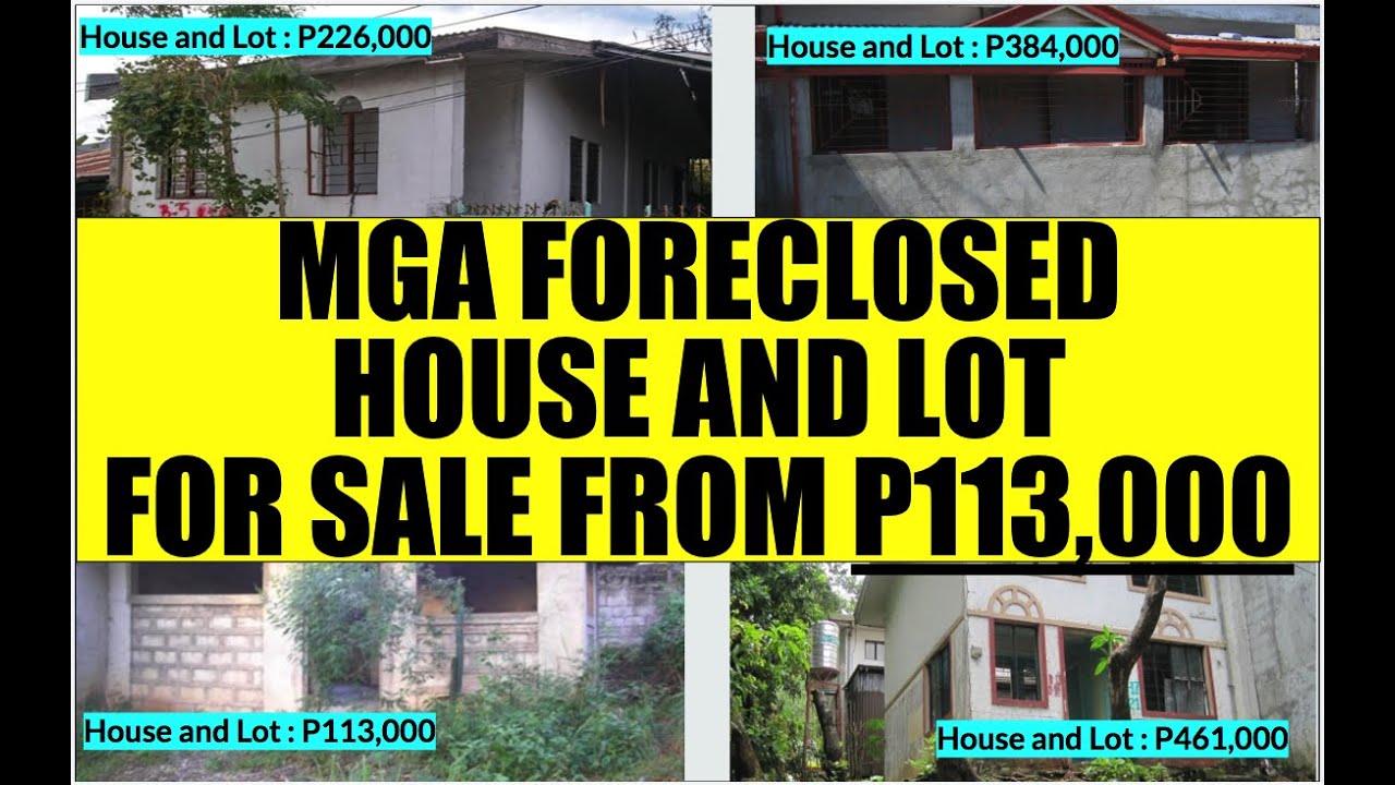 HOUSE and LOT for Sale P113K to P500K from BFS Foreclosed Properties