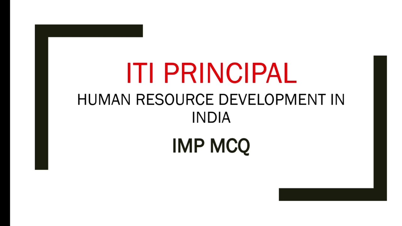 ITI principal most important MCQ | HRD | ITI principal previous year question paper 
