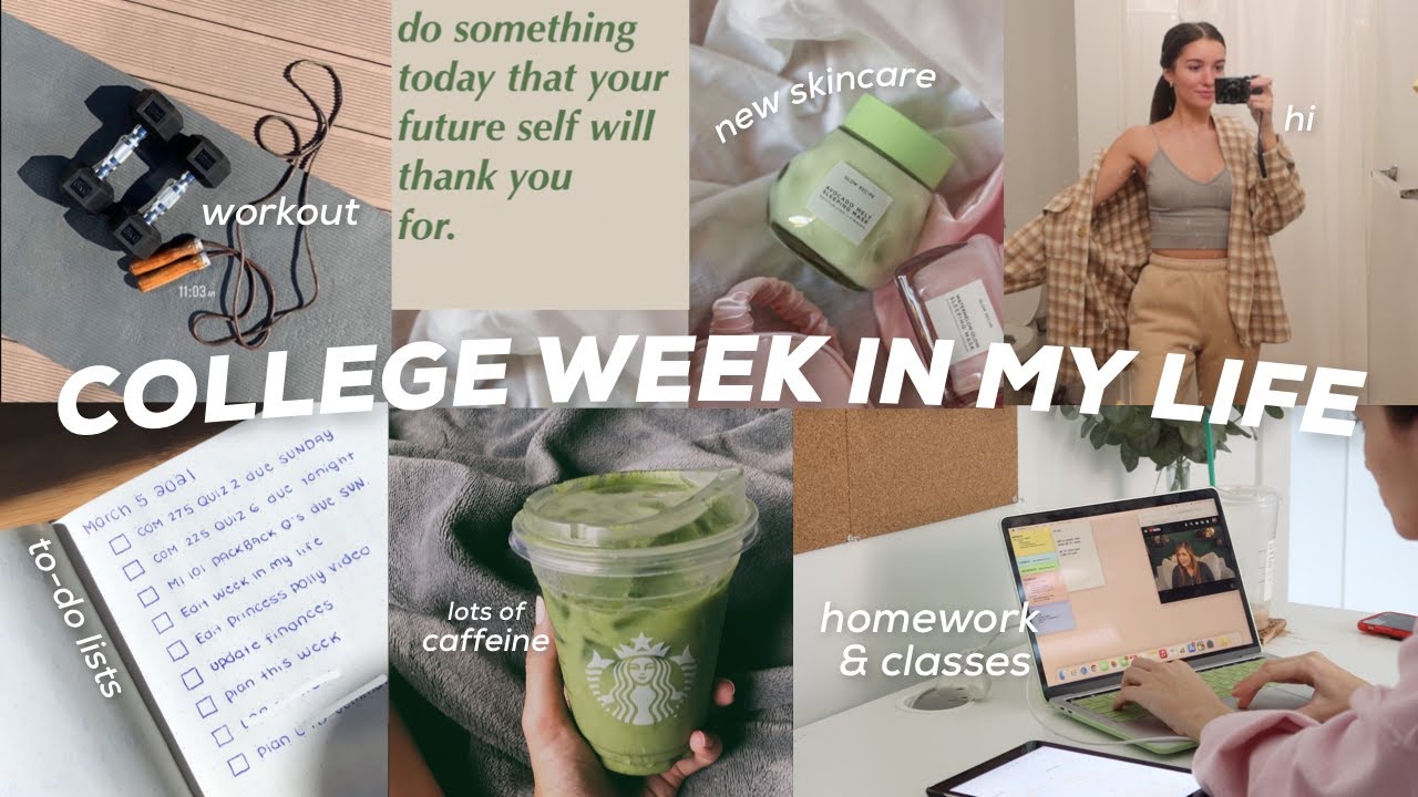 COLLEGE WEEK IN MY LIFE | classes, lots of caffeine, productivity, skincare splurge