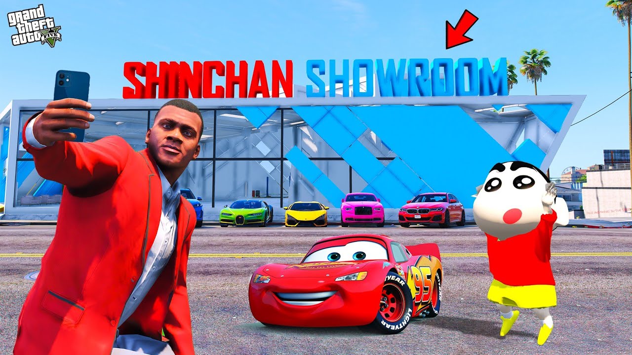 Shinchan & Franklin Build New Car Showroom in GTA 5
