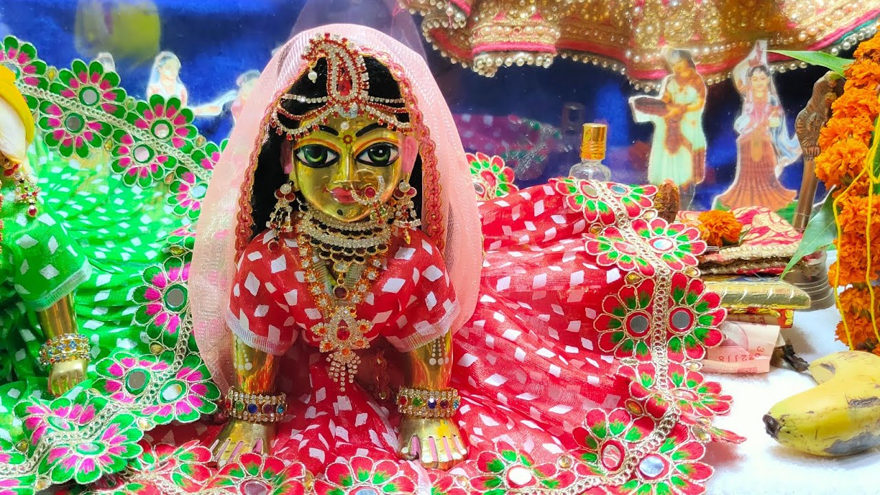#Janmashtami special first time shringar radha rani 💐#कैसा लगा आप लोगों को राधा रानी का सिंगार।