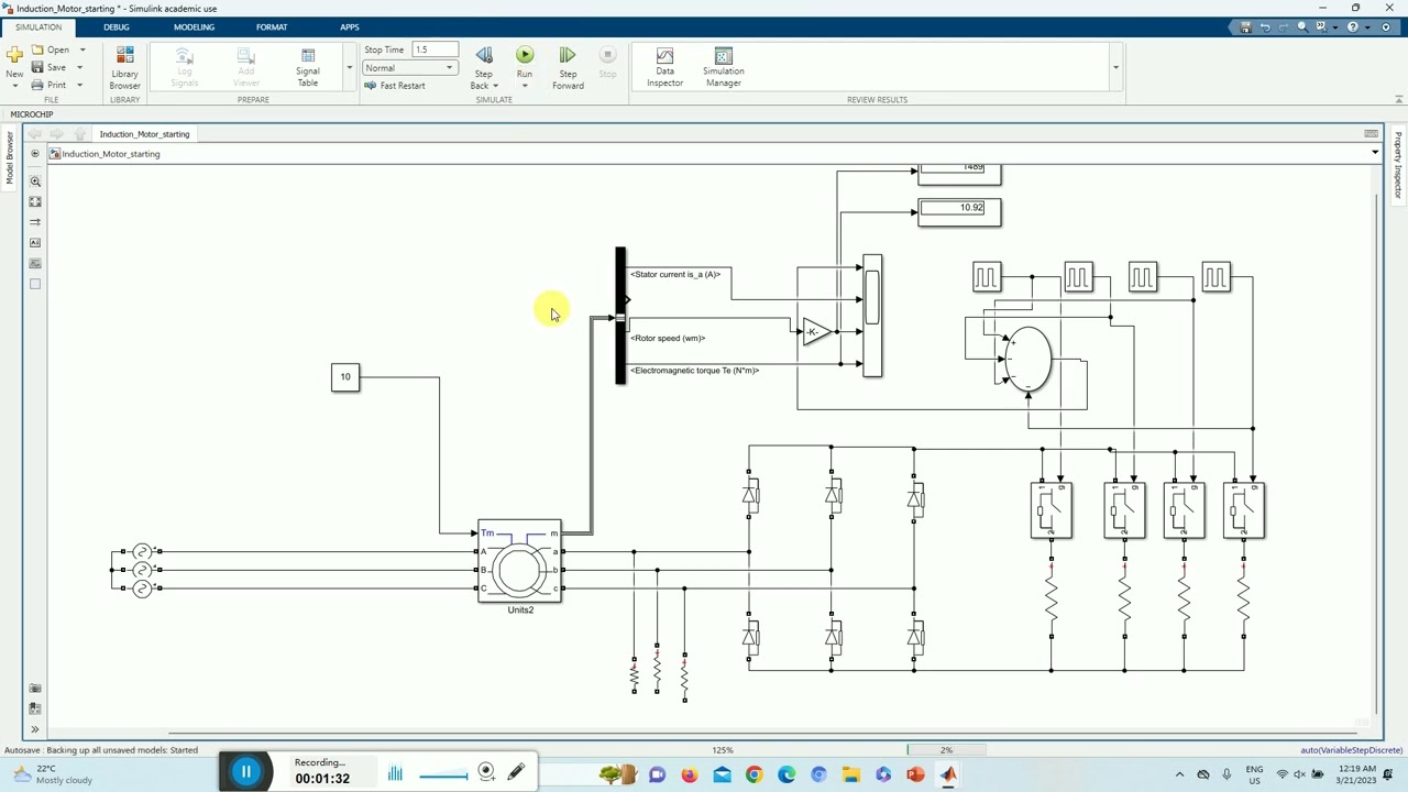 Starting of 3-Phase Slip-ring IM using Rotor Rheostat control