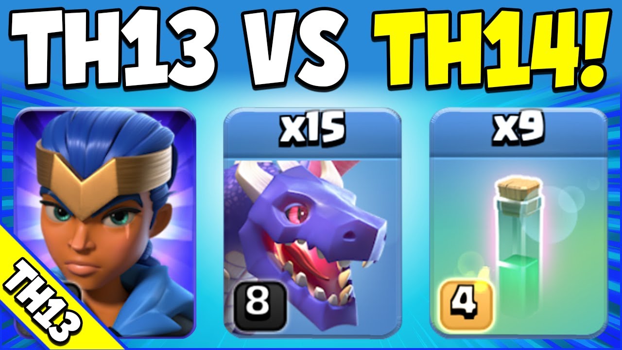 Best TH13 vs TH14 Attack Strategy for 3 STARS! Best TH13 Attack Strategy (Clash of Clans)
