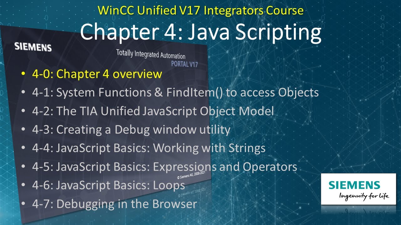 WinCC Unified v17 # 9:  Unified JavaScripting Overview - Learn Javascript! 👨&zwj;💻 ☕ #WinCCGURU