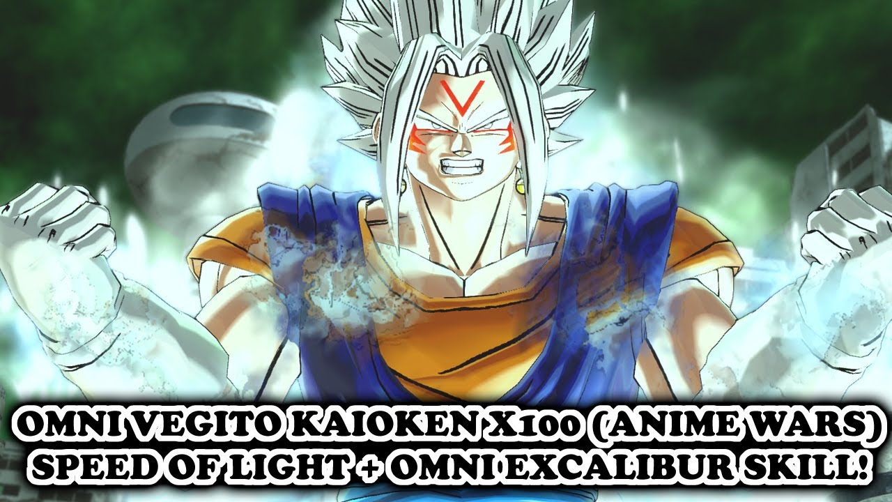 VEGITO OMNI GOD KAIOKEN x100 w/ OMNI EXCALIBUR SKILL & SPEED OF LIGHT! Dragon Ball Xenoverse 2 Mods
