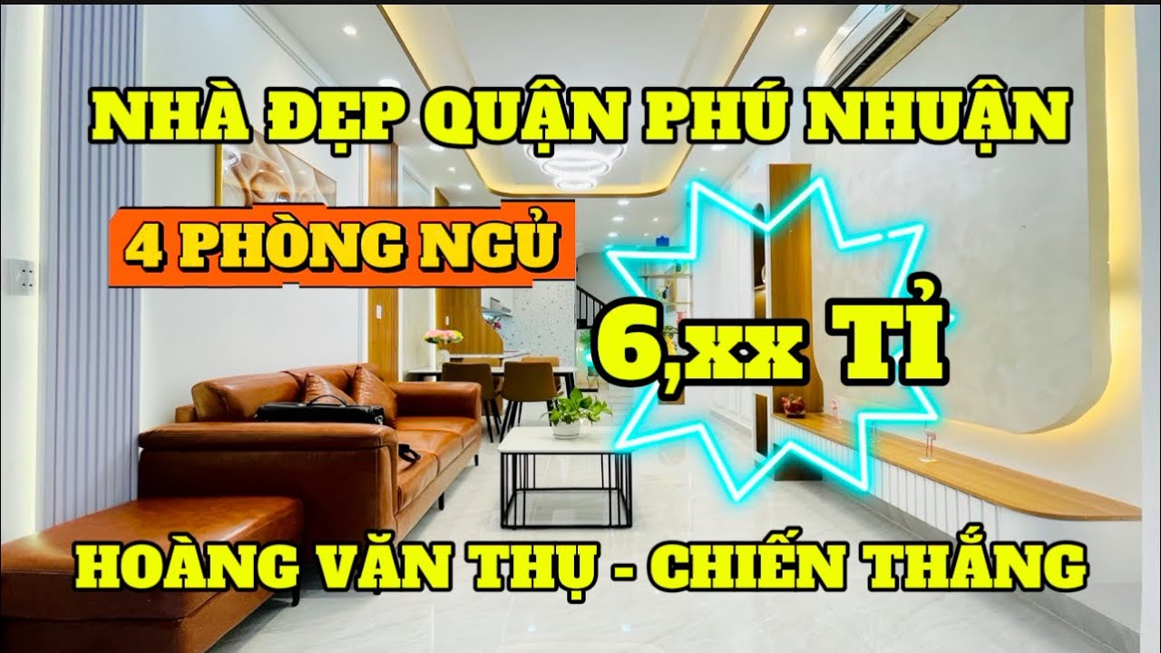 NHÀ ĐẸP QUẬN PHÚ NHUẬN 5 TẦNG , 4 PHÒNG NGỦ KHU ĐƯỜNG HOÀNG VĂN THỤ ,CHIẾN THẮNG GẦN NGÃ 4 PHÚ NHUẬN
