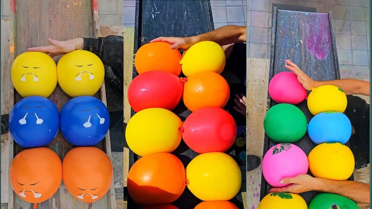 🎈Breaking Glass Bottles and Balloon Drops! Crushing Crunchy & Soft Things!🔥