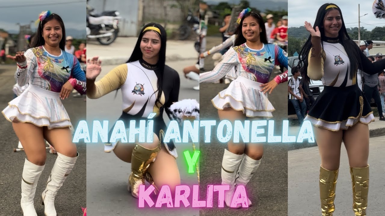 ELIANA Y KARLITA ❤️✅ LAS BASTONERAS MÁS VIRALES DE TODO EL ECUADOR 🇪🇨 #bastoneras  #baile #desfile
