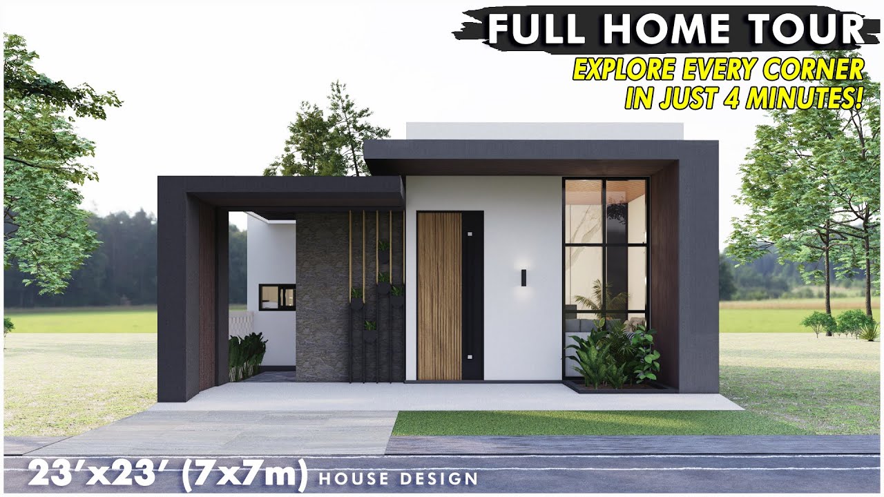 Simple Small House | 23'x23' (7x7m) House Design for Peaceful Living | Inspiring Home Solutions