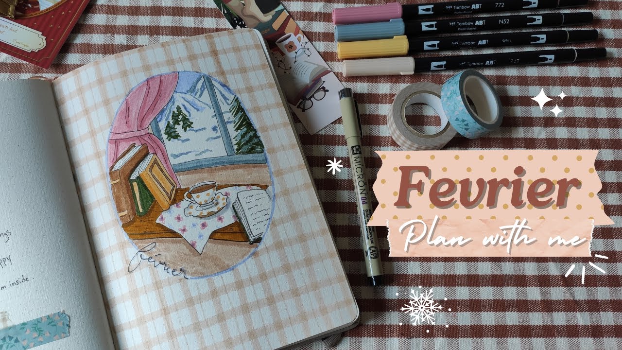 ❄ Février ~ Plan with me ☕Bullet Journal 🖋