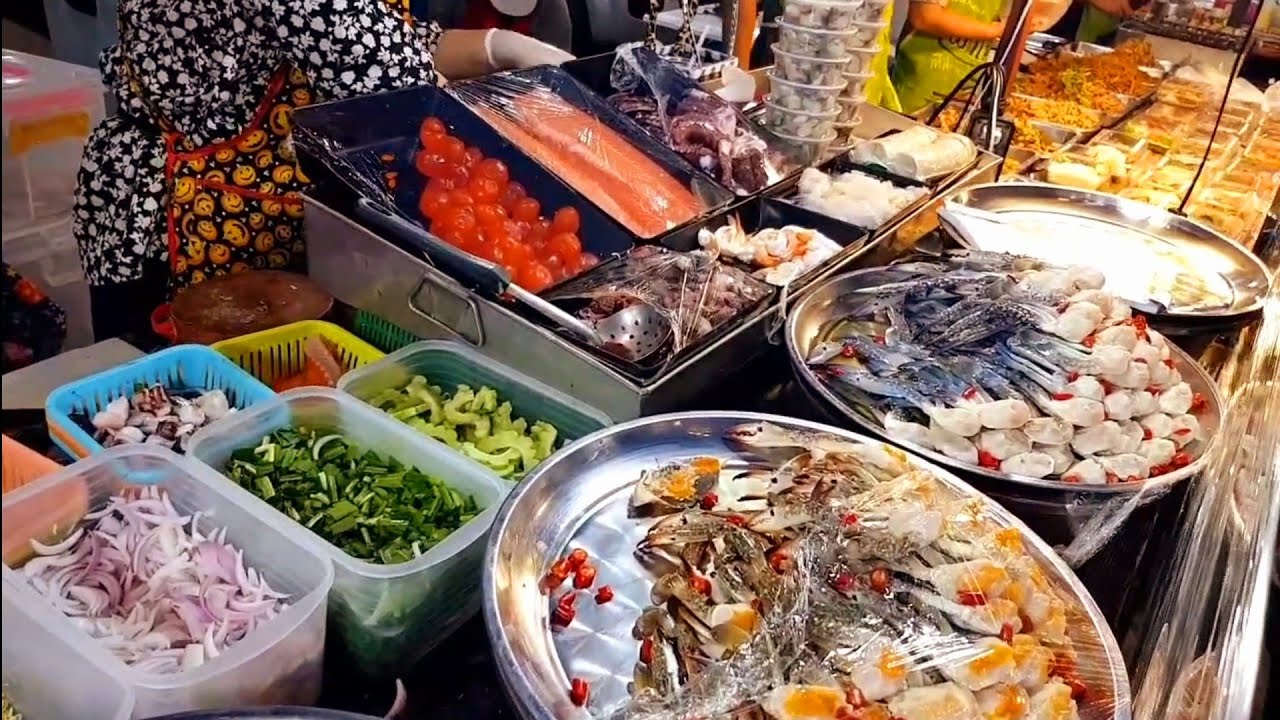 ทีเด็ดยำทะเลดองซีฟู้ด ร้านนี้คัดสรรเกรด Premium DDปูไข่ดอง ตลาดเซฟวันโคราช Thai Spicy Seafood Salad