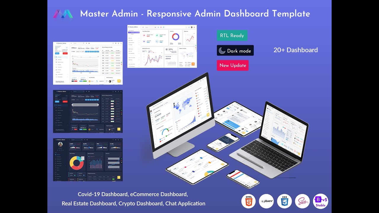 Responsive Bootstrap Admin Dashboard Template &ndash; Master