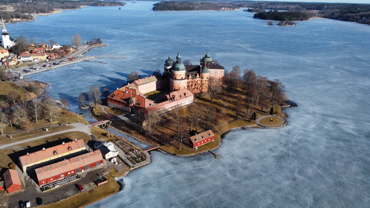 Mariefred - Gripsholm Castle - Sweden - 4k Drone -- DJI Mini 2 #sweden  #frozenlake #dronevideo