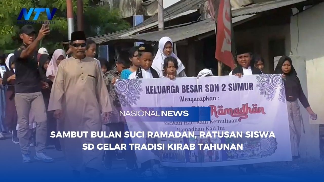 SAMBUT BULAN SUCI RAMADAN, RATUSAN SISWA SD GELAR TRADISI KIRAB TAHUNAN